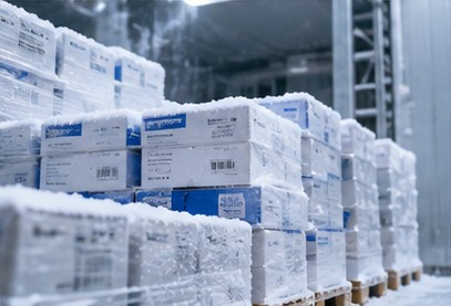 Imagen de palés de producto congelado